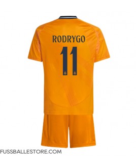 Günstige Real Madrid Rodrygo Goes #11 Auswärts Trikotsatzt Kinder 2024-25 Kurzarm (+ Kurze Hosen)